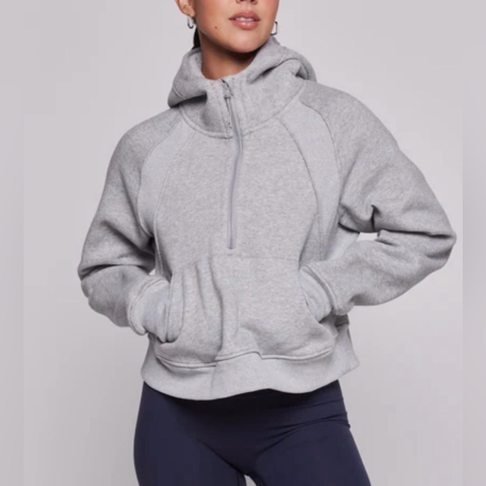 Lululemon Gray Hooded Sweatshirt with Logo